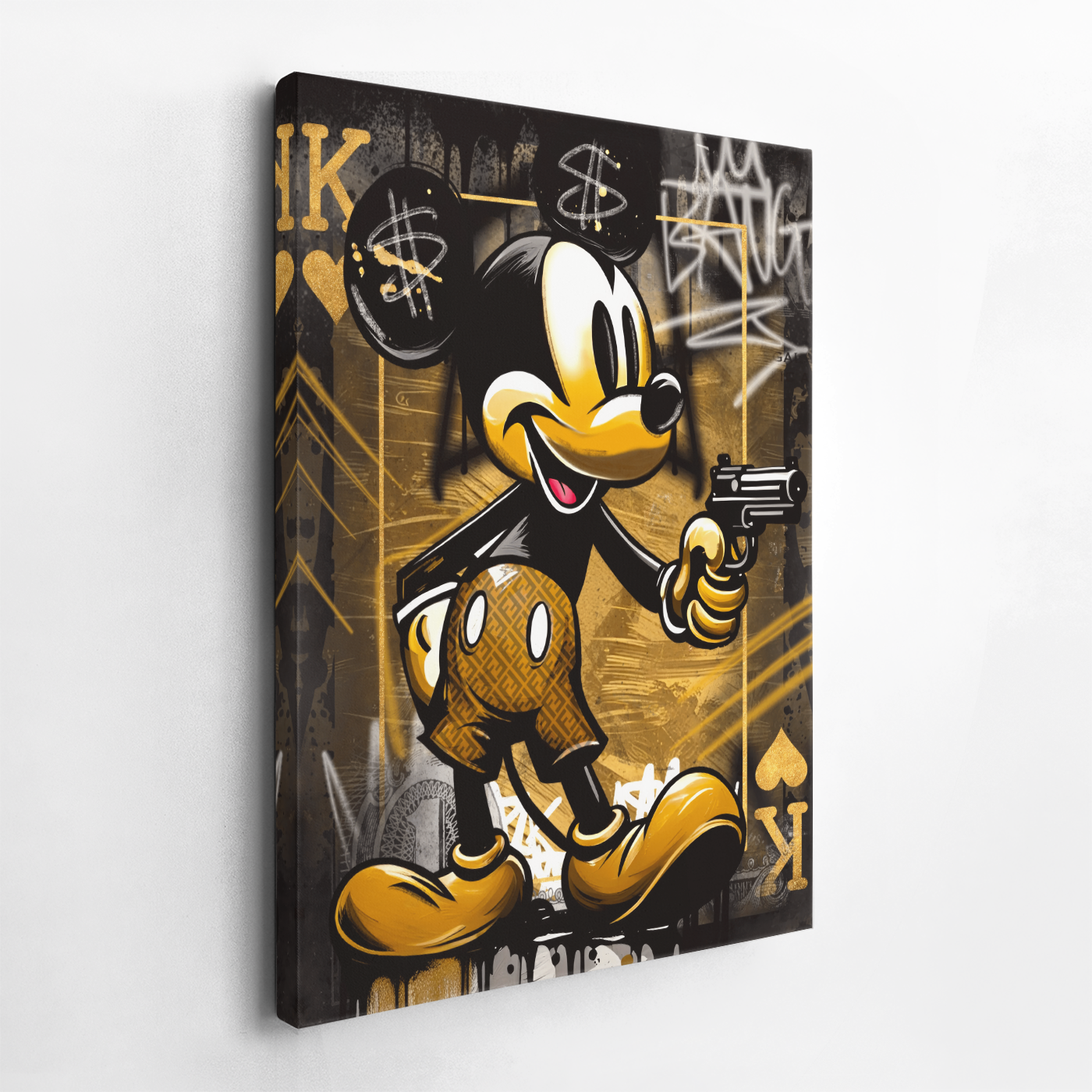 Mickey Boss Poster – Edgy Street Pop Väggkonst – GrandWallDesign